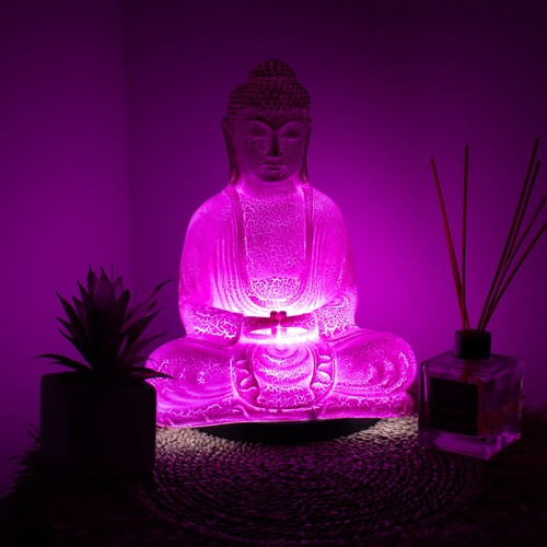 Buddha glow lampe fiberglas - lampe,